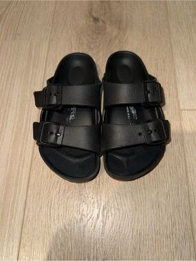 Birkenstock Kids Black Two-Strap EVA Sandals